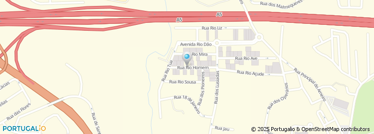 Mapa de Rua Rio Homem