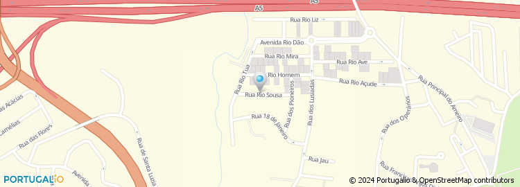 Mapa de Rua Rio Sousa