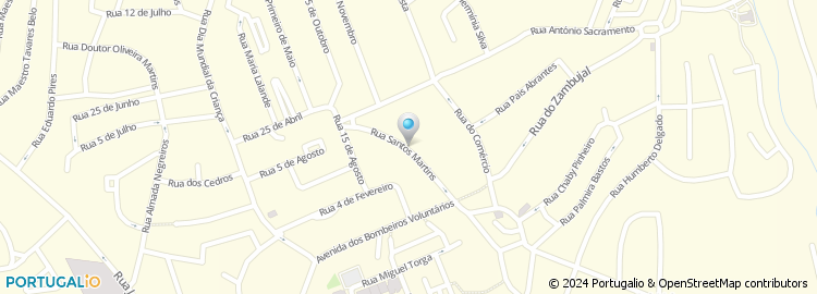 Mapa de Rua Santos Martins