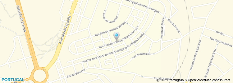 Mapa de Rua Tenente Coronel Vasco Lourenço