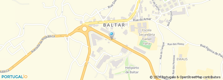 Mapa de Central de Pneus de Baltar, Oliveiras, Lda