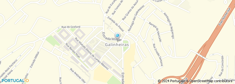 Mapa de Centro Comercial Galinheiras, Lda