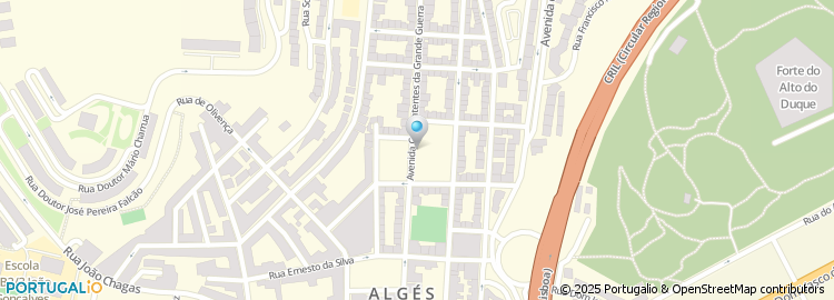 Mapa de Centro Comércio de Alges