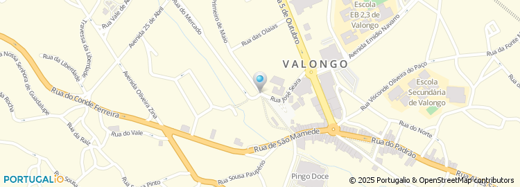 Mapa de Centro Cultural Desportivo dos Funcionarios da Câmara Municipal e Serv. Municipalizados Valongo