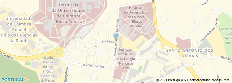 Mapa de Centro de Diagnóstico Pneumológico de Coimbra