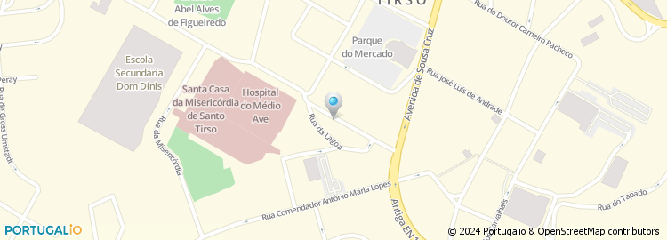 Mapa de Centro de Emprego de Baixo Ave, Santo Tirso