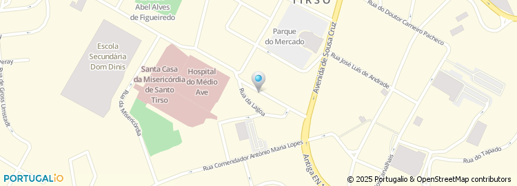 Mapa de Centro de Emprego de Baixo Ave, Santo Tirso