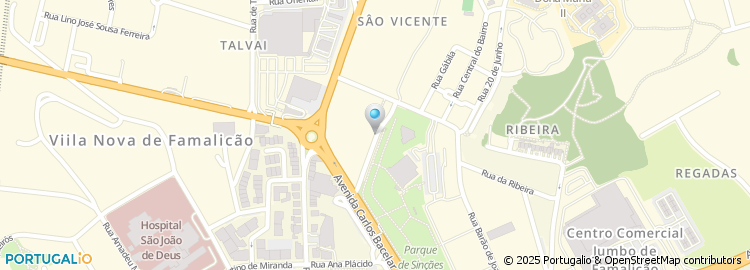 Mapa de Centro de Emprego de Baixo Ave, Vila Nova de Famalicão