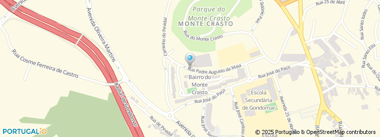 Mapa de Centro de Emprego de Gondomar