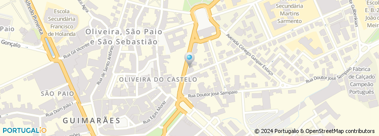Mapa de Centro de Emprego do Médio Ave, Guimarães