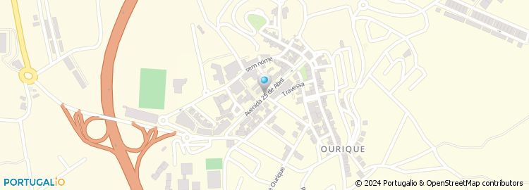 Mapa de Centro de Emprego e Formação Profissional de Beja, Ourique