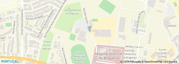 Mapa de Centro de Emprego e Formação Profissional de Bragança