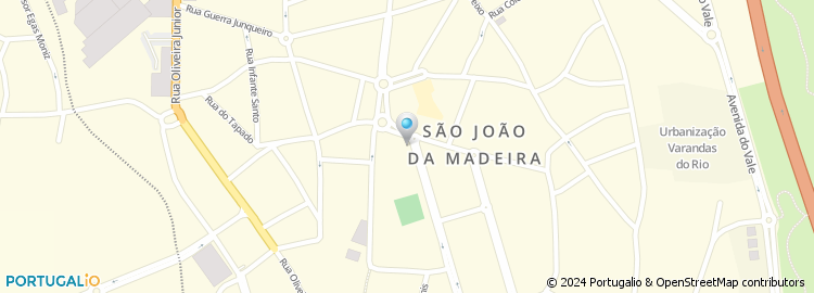 Mapa de Centro de Emprego e Formação Profissional entre o Douro e Vouga