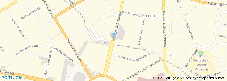 Mapa de Centro de Finanças Região Militar Norte