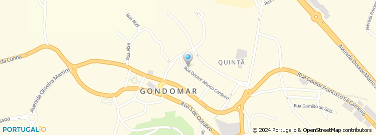 Mapa de Centro de Hemodialise de Gondomar