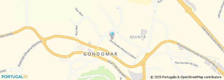 Mapa de Centro de Hemodialise de Gondomar