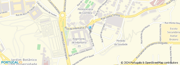 Mapa de Centro de Recrutamento de Coimbra
