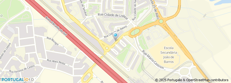 Mapa de Centro de Saude de Corroios