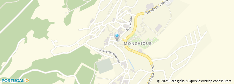 Mapa de Centro de Saúde de Monchique