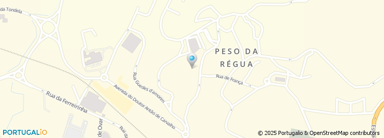 Mapa de Centro de Saúde de Peso da Régua