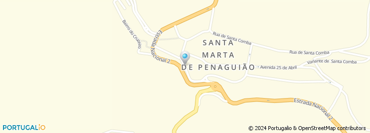 Mapa de Centro de Saúde de Santa Marta de Penaguião