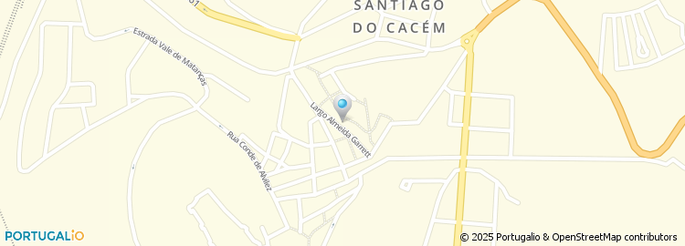 Mapa de Centro de Saúde de Santiago do Cacém