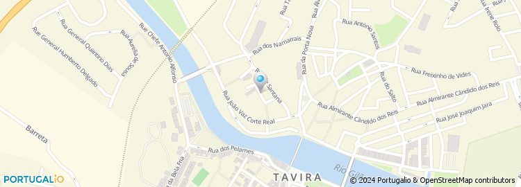 Mapa de Centro de Saúde de Tavira