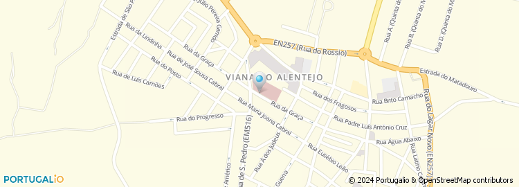 Mapa de Centro de Saúde de Viana do Alentejo