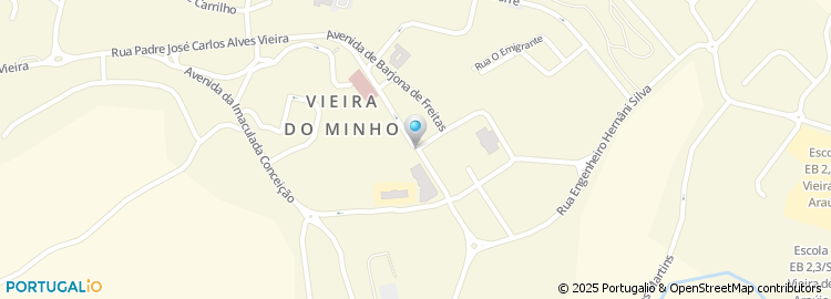 Mapa de Centro de Saúde de Vieira do Minho