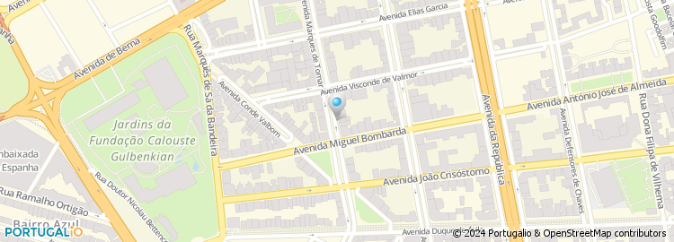 Mapa de Centro de Yoga Iyengar Om de Lisboa Avenidas Novas, Sociedade Unipessoal Lda