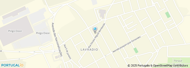 Mapa de Centro Dentário do Lavradio