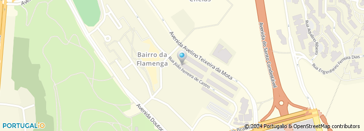 Mapa de Centro Social ( Polivalente do Bairro das Flamengas) e Comunitário do Bairro da Flamenga
