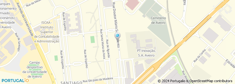 Mapa de Centro Social Cultural e Desportivo do Pessoal da Segurança Social e Saude do Distrito de Aveiro