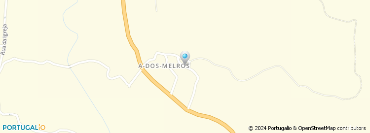 Mapa de Centro Social de A - dos - Melros