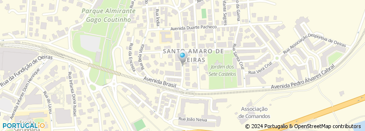 Mapa de Centro Social e Paroquial de São Domingos de Rana
