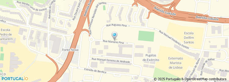 Mapa de Centro Social e Paroquial do Calhariz de Benfica