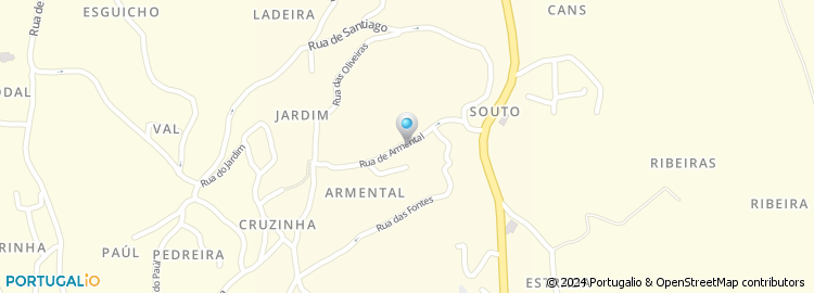Mapa de Centro Social Paroquial de S.João Batista de Cepelos