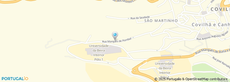 Mapa de CFIUTE, Centro de Formação Interação UBI