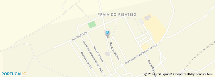 Mapa de Clinica Medica e de Reabilitação de Praia do Ribatejo, Lda