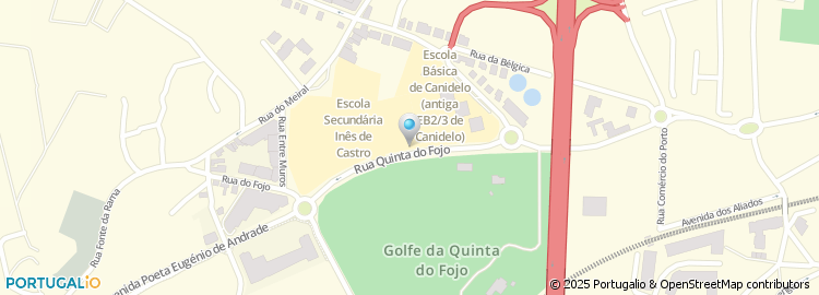 Mapa de Clube de Golf Quinta do Fojo