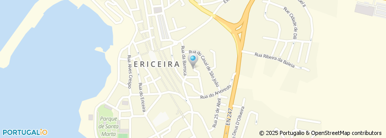 Mapa de Clube Naval da Ericeira