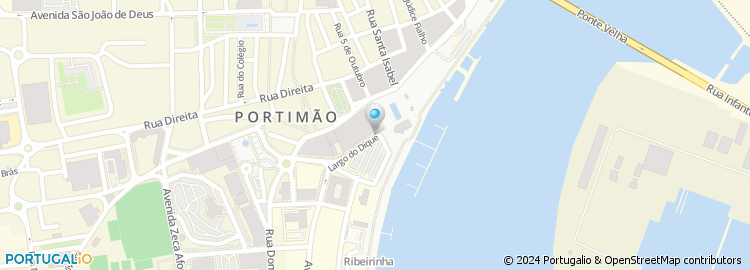 Mapa de Clube Naval de Portimão