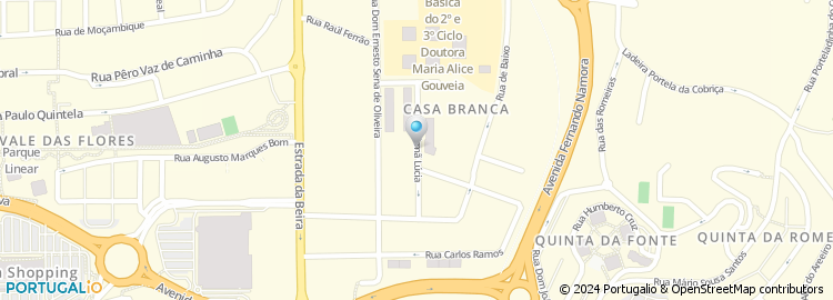 Mapa de Rua Irmã Lúcia
