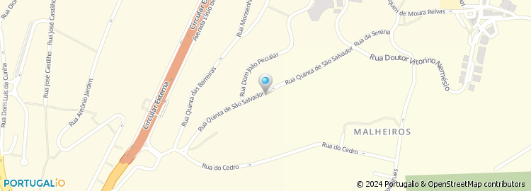 Mapa de Rua da Quinta de São Salvador