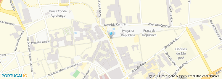 Mapa de Conservatória do Registo Civil de Braga