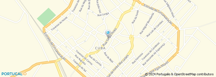 Mapa de Conservatoria do Registo Civil e Predial de Cuba