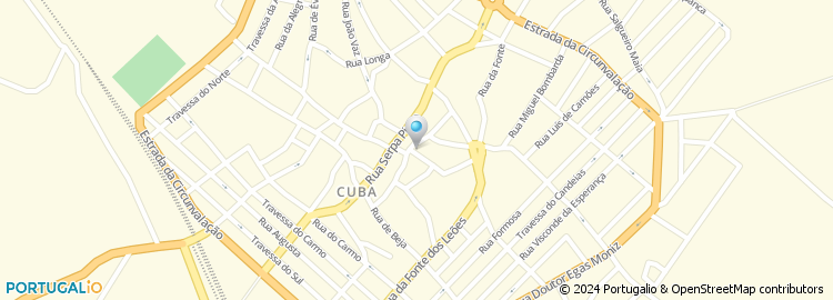 Mapa de Conservatória do Registo Civil, Predial, Comercial e Cartório Notarial de Cuba