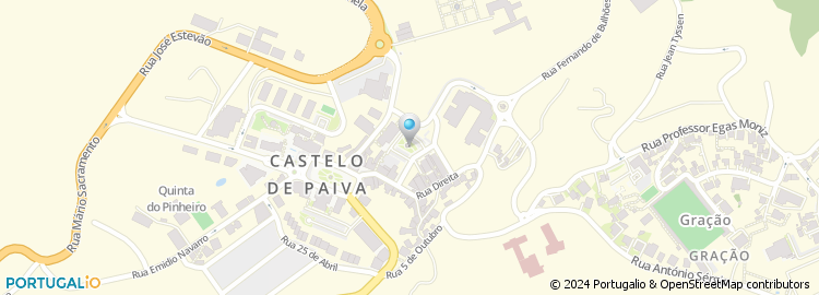 Mapa de Conservatória do Registo Civil, Predial e Comercial de Castelo de Paiva
