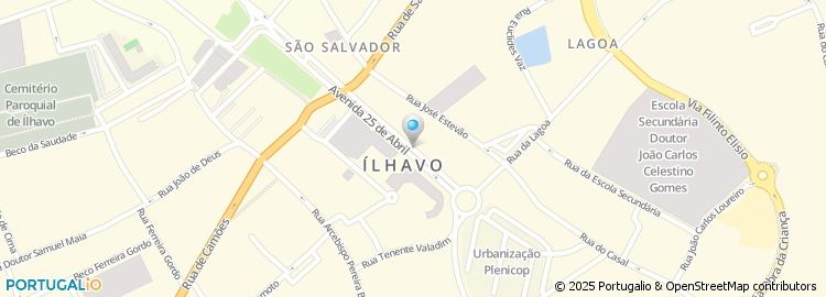 Mapa de Conservatoria do Registo Predial / Comercial - ilhavo