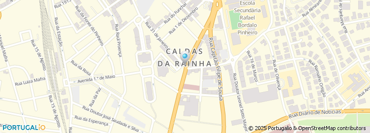 Mapa de Conservatória do Registo Predial e Comercial de Caldas da Rainha